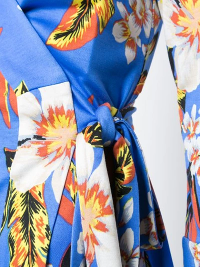 Shop Diane Von Furstenberg Dvf  Floral Wrap Dress - Blue