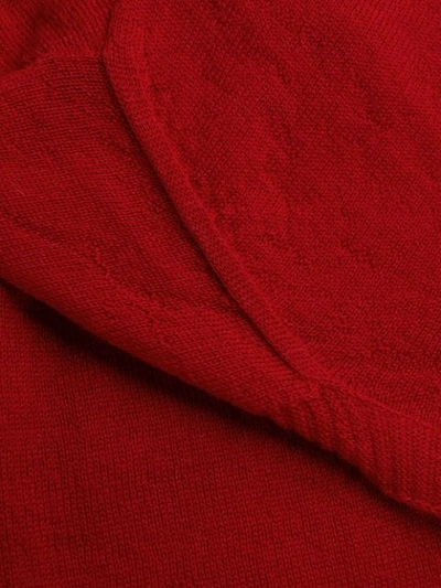 Shop Rick Owens V-neck Sweatshirt In 133 Cardinal  Red