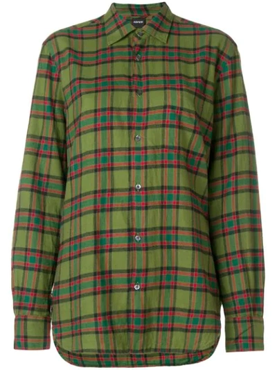 Shop Aspesi Checked Button Shirt - Red