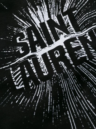 Shop Saint Laurent Light Beam Logo T-shirt In Black