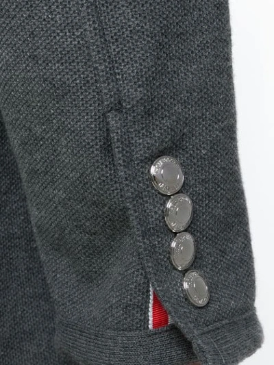 Shop Thom Browne 4-bar Stripe Parka Coat In Grey