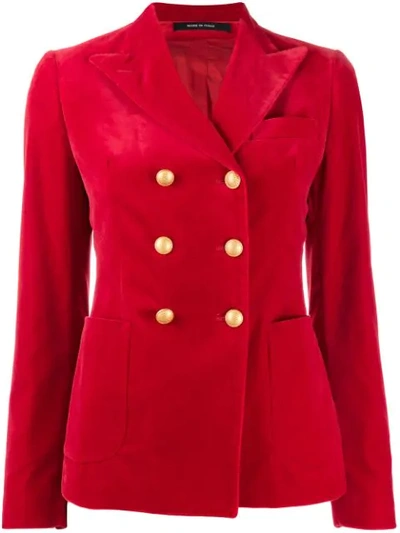 Shop Tagliatore Janise Double-breasted Blazer In Red