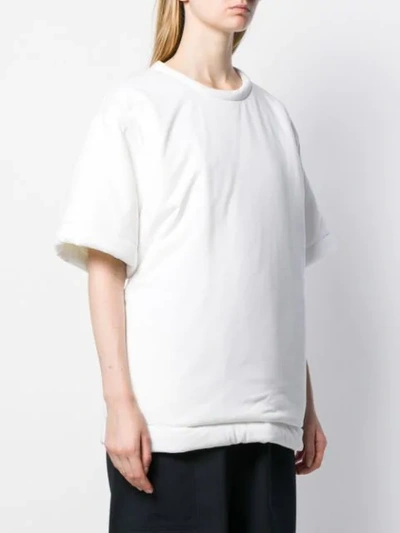 Shop Mm6 Maison Margiela Padded T-shirt In White