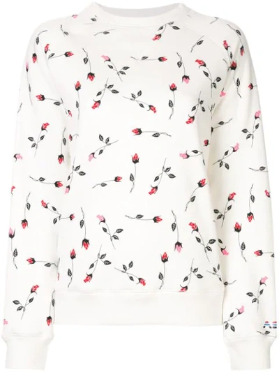 Shop Adam Selman Sport Rose Pattern Sweatshirt In White