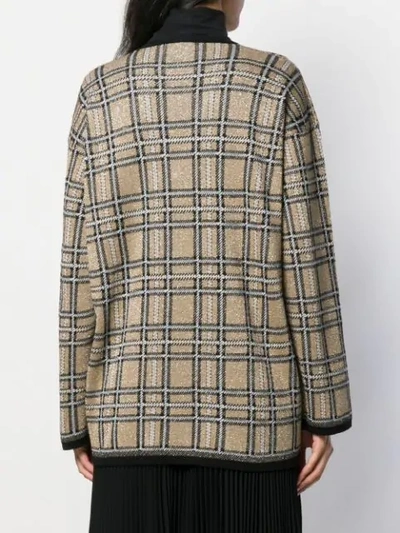 Shop Antonio Marras Plaid Knit Sweater In Neutrals