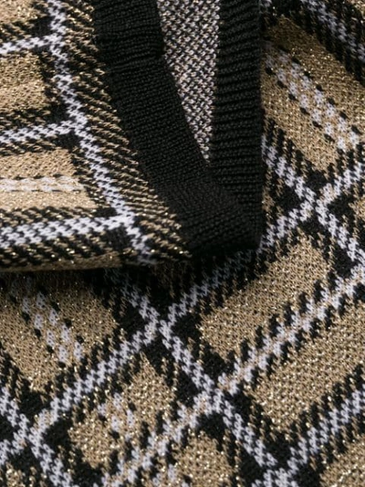 Shop Antonio Marras Plaid Knit Sweater In Neutrals
