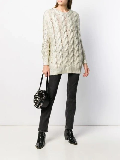 AVANT TOI CASHMERE CABLE-KNIT SWEATER - 白色