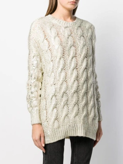 AVANT TOI CASHMERE CABLE-KNIT SWEATER - 白色