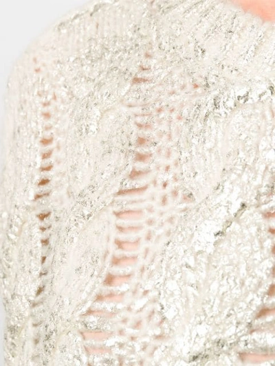 Shop Avant Toi Cashmere Cable-knit Sweater In White