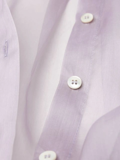 Shop Dolce & Gabbana Pussybow Organza Shirt In Purple