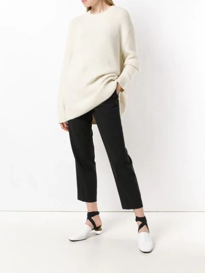 Shop Jil Sander Oversized Sweater - White