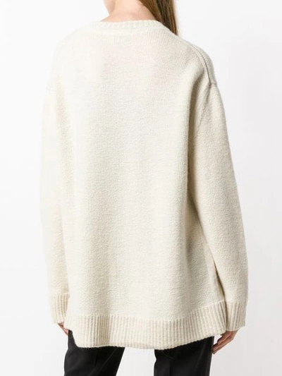 Shop Jil Sander Oversized Sweater - White