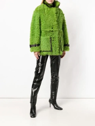 Shop Tom Ford Oversized Shearing Coat In Green