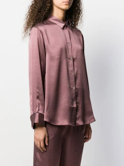 ASCENO DOTTED SILK PAJAMA TOP - 红色