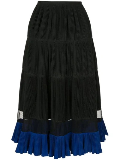 Shop Toga Pleated Skirt In Black