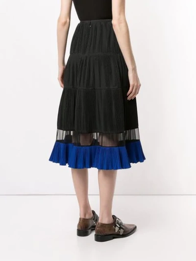 Shop Toga Pleated Skirt In Black