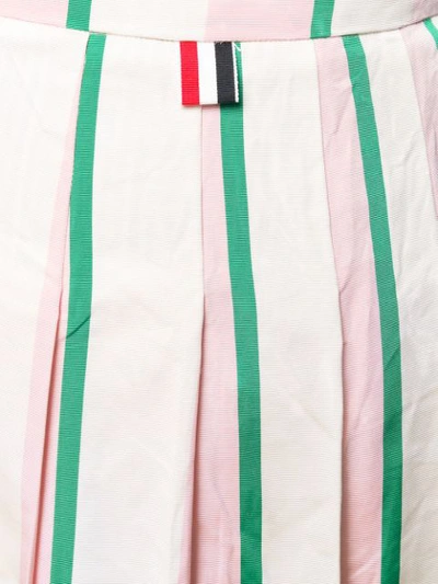 Shop Thom Browne Wide Repp Stripe Pleated Skirt In 680 Light Pink