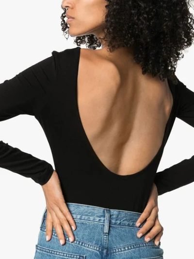 Shop Ninety Percent Scoop Back Bodysuit In Black