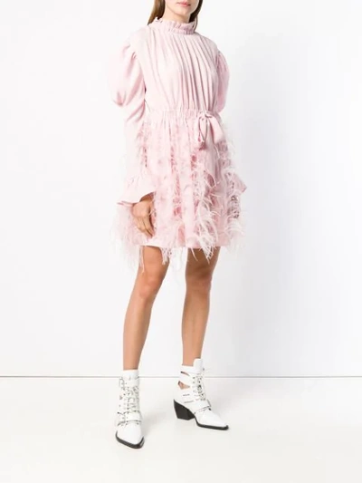 Valentino Verziertes Kleid Mit Langen Ärmeln - Rosa In Pink & Purple