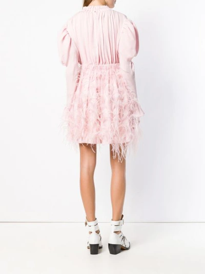 Valentino Verziertes Kleid Mit Langen Ärmeln - Rosa In Pink & Purple