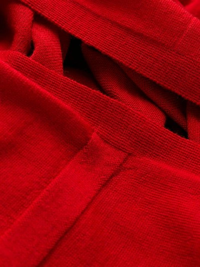 Shop Rick Owens Draped Style Knitted Top In Red