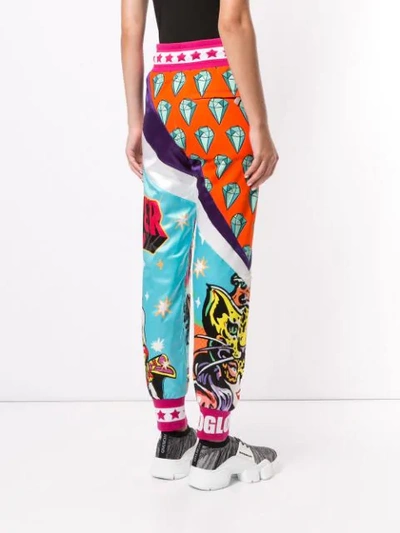 Shop Dolce & Gabbana Super Heroine Print Track Trousers In S9000 Combined Colour