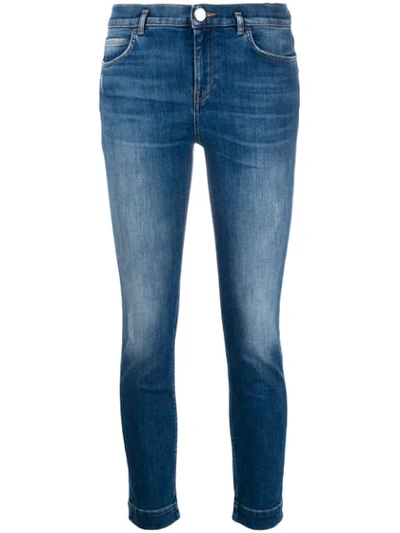 Shop Pinko Belted Skinny-fit Jeans In Blue