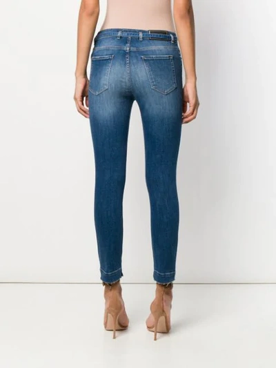 Shop Pinko Belted Skinny-fit Jeans In Blue