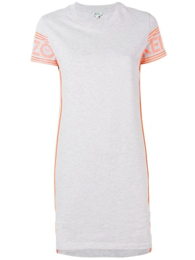 Shop Kenzo Logo Dress In Grey