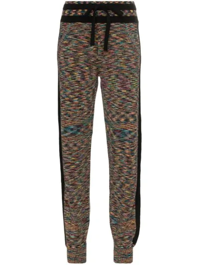 Shop Missoni Cashmere Zig Zag Track Trousers - Multicolour