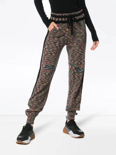 Shop Missoni Cashmere Zig Zag Track Trousers - Multicolour