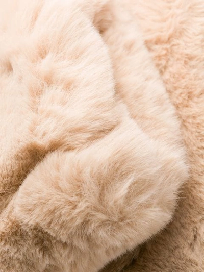 Shop Apparis Marie Hooded Faux-fur Coat In Neutrals