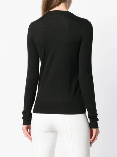 Shop Joseph Ribbed Knit Jumper - Black