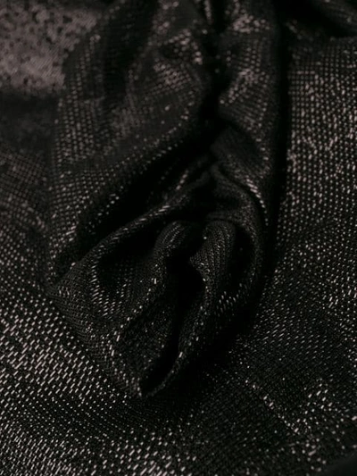 Shop Antonelli Metallic Stitched Mini Dress In Black