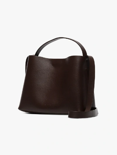 Shop Aesther Ekme Brown Mini Sac Leather Shoulder Bag