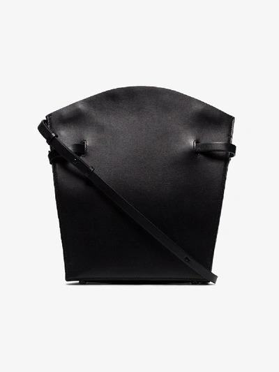 Shop Aesther Ekme Black Midi Satchel Leather Shoulder Bag