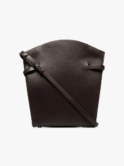 Shop Aesther Ekme Brown Midi Satchel Leather Shoulder Bag