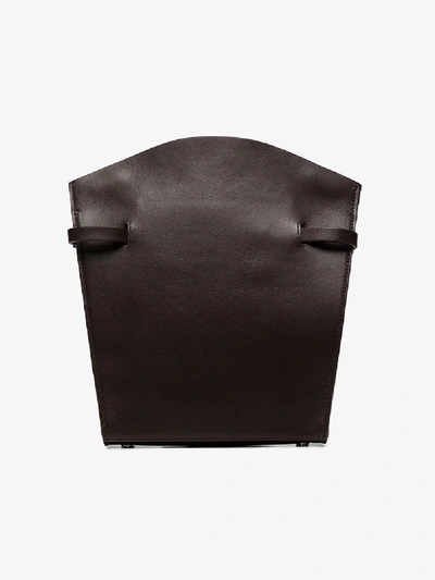 Shop Aesther Ekme Brown Midi Satchel Leather Shoulder Bag
