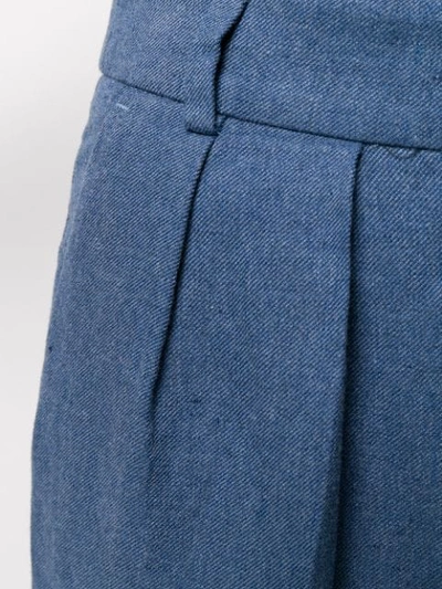 Shop Frenken Tapered Leg Trousers In Blue