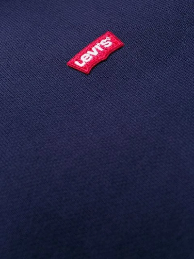 Shop Levi's Logo Patch Sweater In Blue