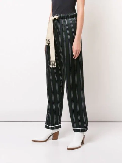 Shop Loewe Stripe Pyjama Trousers In Multicolour