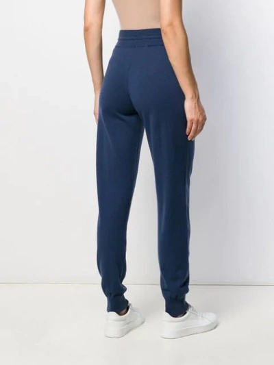 Shop Lamberto Losani Drawstring Track Trousers In Blue