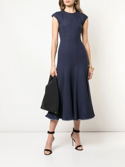 Shop Gabriela Hearst Crowther Midi Dress In Blue