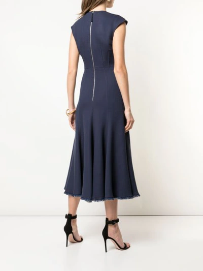 Shop Gabriela Hearst Crowther Midi Dress In Blue