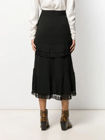 Shop Zimmermann Lace Trim Skirt In Black