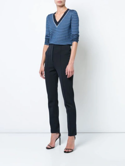 Shop Diane Von Furstenberg Tapered Trousers In Blue