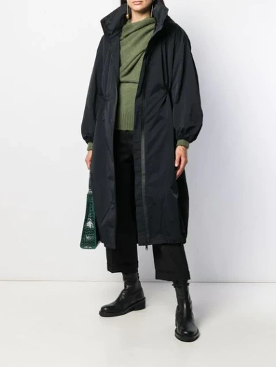 Shop Bottega Veneta Oversized Mid-length Coat In Black