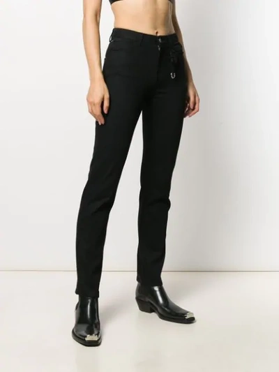 Shop Alix Keyring Detail Skinny Jeans In Black
