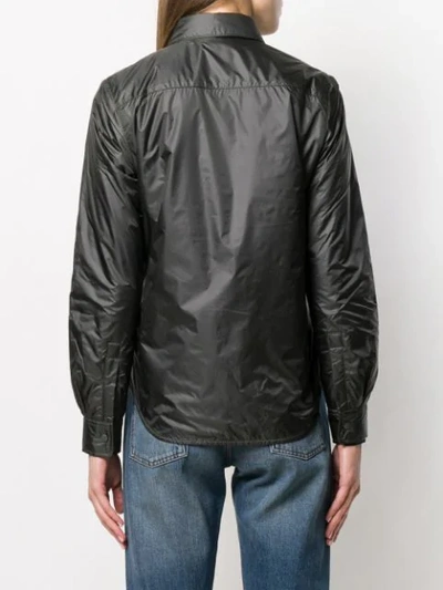 Shop Aspesi Lightweight Shirt Jacket In Black