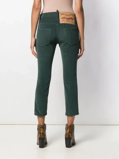 Shop Dsquared2 Cropped-cordhose In Green